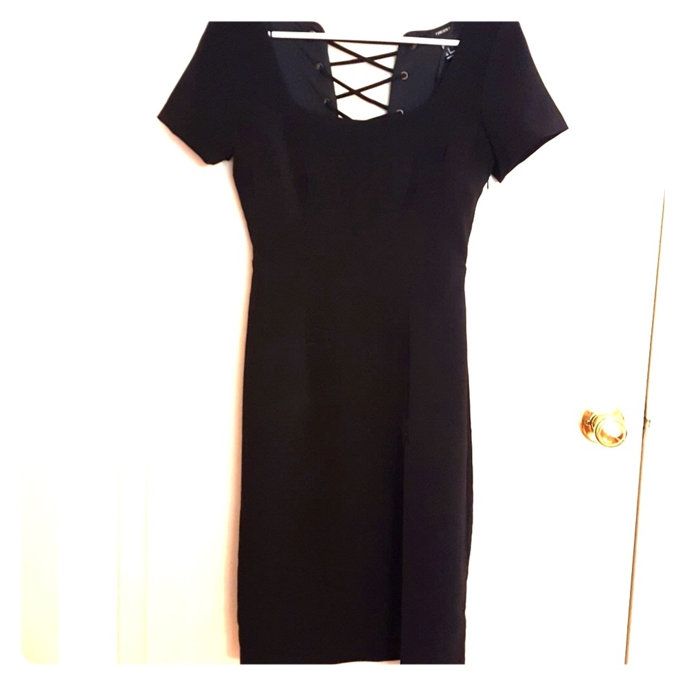 Black knee length dress